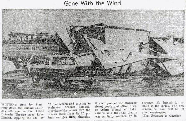Lakes Drive-In Theatre - News Article From Michigan Drive-Ins